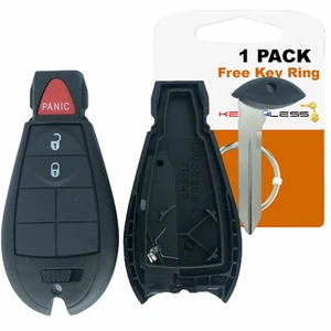 New Keyless Smart Prox Fobik Remote Key Fob Shell Case 3 Btn Pad For Dodge Ram - Picture 1 of 3