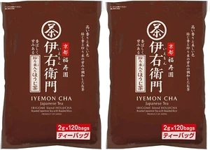 KYOTO UJI IYEMON CHA Houjicha Tea Bag 2g x 120 bags set of 2 From JAPAN - Picture 1 of 2