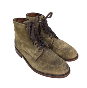FRYE Walter USA Made Boots Roughout Suede Sz 8.5 M Grayish Brown - Picture 1 of 9
