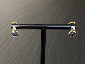 QUINN OHRSTECKER OHRRINGE AUS GOLD BICOLOR 585 3,18g DIAMANT UND TOPAS - Bild 1 von 15