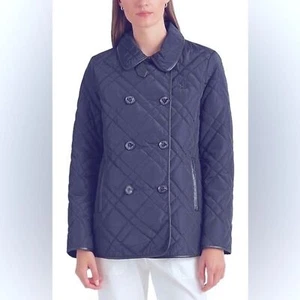 LAUREN RALPH LAUREN Logotipo Bordado Abrigo Acolchado Azul Marino Talla 3X NUEVO - Imagen 1 de 15