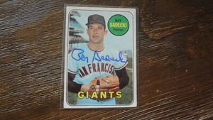 1969 TOPPS RAY SADECKI  AUTOGRAPHED BASEBALL CARD - Picture 1 of 2