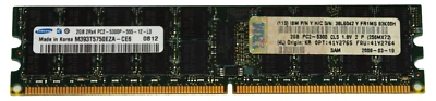 RAM ECC M393T5750EZA - CE6 IBM 41Y2765 41Y2764 2GB 2Rx4 ECC PC2-5300 SAMSUNG  - Immagine 1 di 2