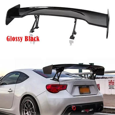 For Mitsubishi Eclipse GT 47" GT Racing Gloss Black Rear Trunk Spoiler Wing - Изображение 1 из 4