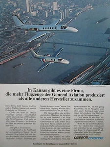 4/1978 PUB CESSNA CITATION I II AIRCRAFT FLUGZEUG WICHITA KANSAS GERMAN AD - Foto 1 di 1