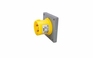 JCE 16A 3 PIN PANEL MOUNTED APPLIANCE INLET PLUG 110V IP44 SPLASHPROOF - Picture 1 of 1