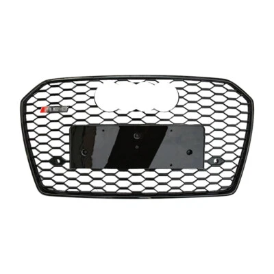 For Audi A6 C7.5 S6 2016-2018 Honeycomb Grill RS6 Style Front Bumper Grill Black Foto 1 de 3