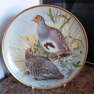Common Partridge Franklin Porcelain Basil Ede Gamebirds Of The World Plate - Picture 1 of 2
