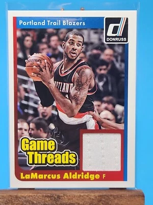 2014-15 Panini Donruss Game Threads Jersey LaMarcus Aldridge #30 Blazers - Image 1 of 2