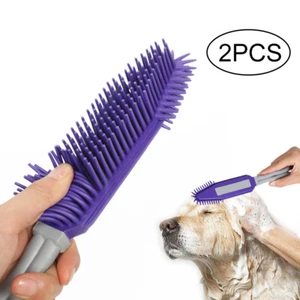 2PCS Dog Pet Brush Cat Fur Grooming Comb Pet Hair Removal Comb - Picture 1 of 9