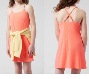 Athleta Girl Orange Doing the Most Built-In Shorts Tank Tennis Dress XXL 16 NWOT - Picture 1 of 12