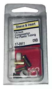 Lasco 1/4" Pulgada Compresión para Tubo de Plástico Kit Manga e Inserto 8 Piezas NUEVO - Imagen 1 de 2