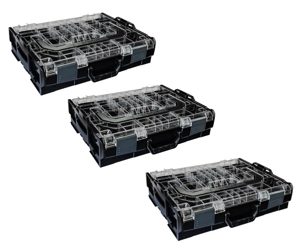 Sortimo L-BOXX 102 Systemkoffer mit Transparentem Deckel - Schwarz (6100000362)