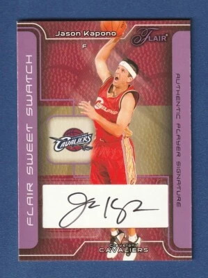 JASON KAPONO 2003-04 Flair AUTO #1/1 Sweet Swatch Masterpiece Signed Rookie! - Image 1 of 2