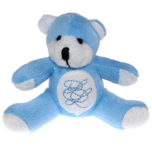 Lucy's Luxuries Dog Squeaky Teddy Bear Blue Pet Toy Small Toy for Petite Pet - Picture 1 of 5