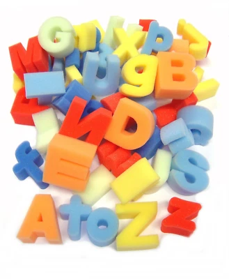 QUICKDRAW 52 LETTERE SPUGNA SCHIUMA PITTURA DITA ALFABETI CUSTODIA INFERIORE E SUPERIORE GIOCATTOLO DA BAGNO m/b