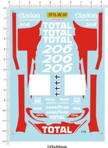 1:24 Peugeot 206 WRC 2002 Winner Version Automotive Model Kit Water Slide Decal - Bild 1 von 1