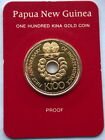 Papua New Guinea 1976 Old Hole Coin 100 Kina Gold Coin,Proof