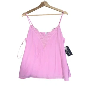Melrose And Market Trägertop Damen Gr. Small rosa ärmellos Spitzenbesatz V-Ausschnitt - Bild 1 von 5