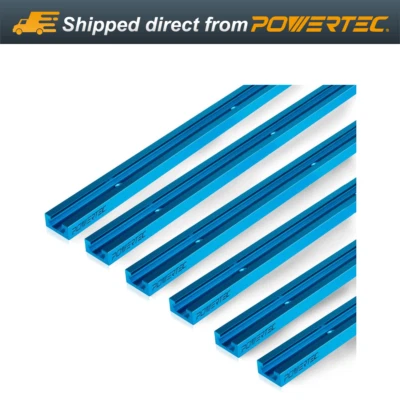 POWERTEC Double-Cut Profile Universal 24" T-Track Predrilled Mounting Holes, 6PK - Image 1 of 4