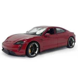 1:24 Porsche Taycan Turbo S Model Car Diecast Toy Cars 2 Doors Trunk Open Red - Picture 1 of 12