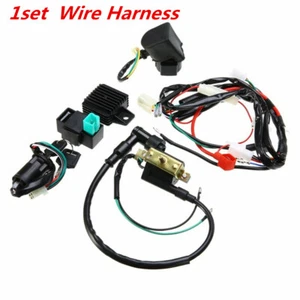 Motor CDI Wiring Harness Loom Ignition Solenoid Coil Rectifier for 50 110 125cc - Foto 1 di 7