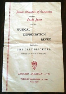 PROGRAMM "SPIKE JONES & THE CITY SLICKERS" MUSIKALISCHE ABWERTUNG REVUE - NOVEMBER 1949 - Bild 1 von 3