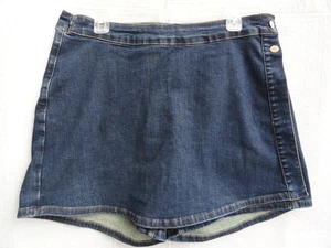 Judy Blue Los Angeles Dark Blue Denim Skort Jean Shorts Y2K Womens Size 1XL - Picture 1 of 11