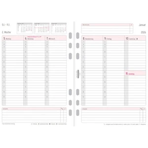 Wochenplan 2026, 1 Woche/ 2 Seiten, A5, Spalten CHRONOPLAN 50236 (4004182088401) - Bild 1 von 3