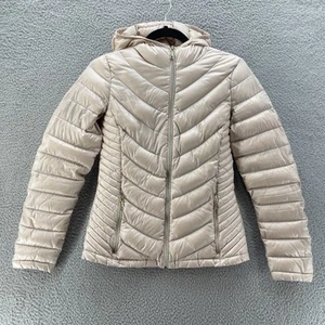 Michael Kors Packable Down Jacket Women Extra Small Beige Lightweight Comfort - Picture 1 of 17