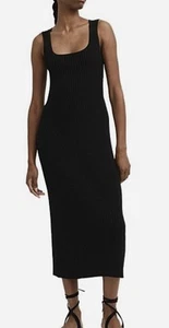 Witchery Ribbed Crepe Knit Maxi Dress Long Size X Large AU 14 16 Black RRP$229 - Picture 1 of 10