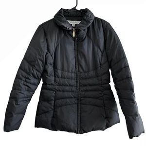 Chaqueta acolchada negra para mujer Laundry by Shelli Segal abrigo mediano plumón y pluma - Imagen 1 de 10