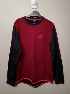 Suéter Nike AV15 Advance para hombre color borgoña negro talla mediana cuello redondo - Imagen 1 de 9