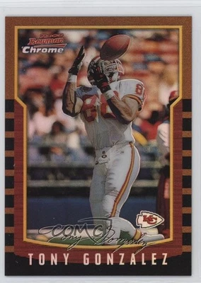 2000 Bowman Chrome Refractor Tony Gonzalez #10 HOF - Image 1 of 2