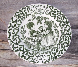 Frohe Weihnachten 1980 Royal Crownford von Norma Sherman 8,75 Zoll Teller - Bild 1 von 4