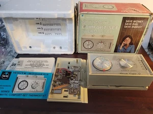 Termostato vintage White-Rodgers 1F76-201 conjunto de confort calefacción y refrigeración NOS - Imagen 1 de 14