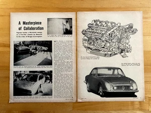 1962 Print Ad Maseratti Michelotti Five Liter Engine - Picture 1 of 1