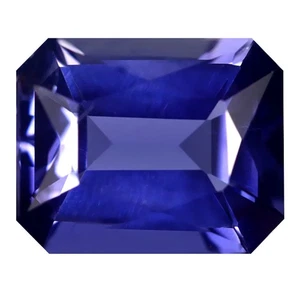 1.67 ct Octagon (8.47 x 6.73 mm) Un-Heated Natural Vivid Blue Iolite - Picture 1 of 2