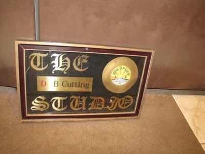 Vintage Recording Studio Sign, Plastic record, framed - Image 1 of 4