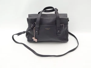 Radley Cross Body Bag Leather Navy Blue Medium - Picture 1 of 10