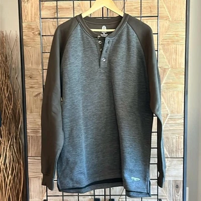 Sahara Club Men’s Henley Sweatshirt XL Charcoal & Black Pullover Casual  - Image 1 of 4