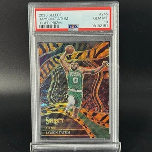 Jayson Tatum 2023-24 Panini Select #245 Courtside Tiger Prizm PSA 10 Gem Mint - Bild 1 von 2