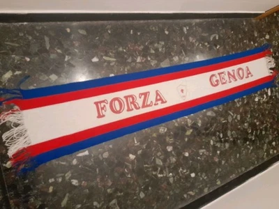 SCIARPA SCARF VINTAGE '80 FOOTBALL CALCIO GENOA. PANNO 1984 BANCARELLA - Immagine 1 di 4