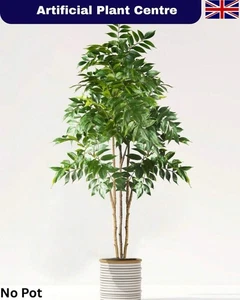 Árbol interior artificial realista hoja verde planta de interior decoración alta sin maceta - Imagen 1 de 15