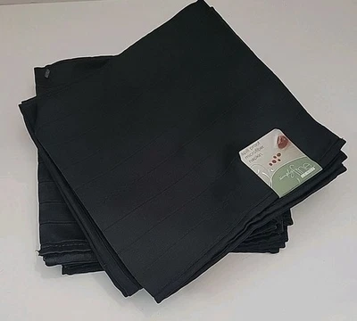 Lenox Napkins Set of 8 Simply Fine Home BLACK Microfiber 19" Some NWT - Image 1 of 4