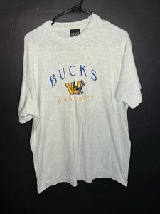 Vintage 90er Waterloo Bucks T-Shirt XL grau Einzelnaht Ackley Northwoods League - Bild 1 von 9