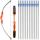 55&quot; Archery Straight Bow Recurve Bow Right Left Hand Takedown Arrows 30-40lbs