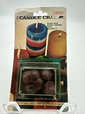 Candle Craft 6 Burnt Orange Candle Dye Melts For Coloring Wax - NIP 4054 - Image 1 of 2
