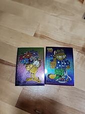 Garfield Chromium Promo Card Set #1 #2 Krome Cards 1995 Jim Davis ¿