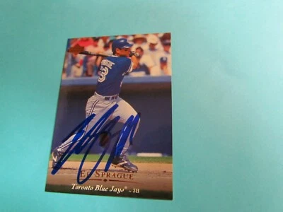 1995 Upper Deck Ed Sprague autographed Baseball Card Beckett Pre CERT - Image 1 of 2